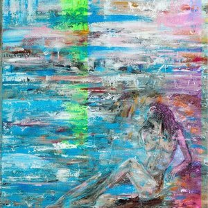 Fragmented Echoes Of A Submerged Soul In Verdant And Lavender Strata — Amélie Caron