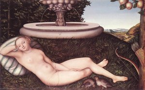 Die Nymphe Des Brunnens — Lucas Cranach Der Ältere
