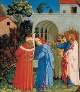 Der Apostel Jakobus Befreit Den Zauberer Hermogenes — Fra Angelico