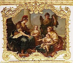 La Jeunesse Et La Vertu Presentent Deux Princesses A La France — Charles-joseph Natoire