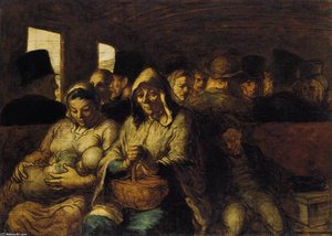 The Third-class Carriage — Honoré Daumier
