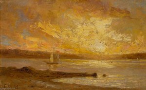 Boat On Sea — Edward Mitchell Bannister