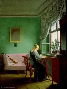Embroidery Woman. — Georg Friedrich Kersting
