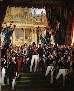 Le Roi Donne Les Drapeaux A La Garde Nationale De Paris Et De La Banlieue.29 Aout 1830 — Joseph Désiré Court