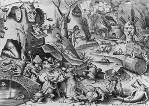 Gula (gluttony) → Gier (gluttony) — Pieter Bruegel Der Ältere