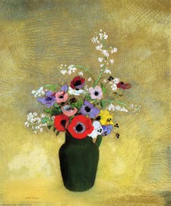 Fleurs Dans Un Pichet Vert — Odilon Redon
