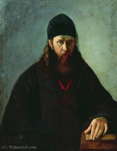 Portrait Of A Priest P.v. Udintsev — Aleksei Ivanovich Korzukhin