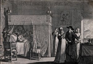 A Dying Man Lies In Bed Realizing That The Doctor Cannot Cur — Abraham Bosse