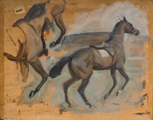 Studie For 'start Of A Steeplechase' — Alfred Munnings