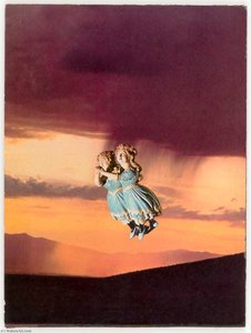 Untitled (mountainous Landscape At Sunset With Pair Of Female Figureheads) — Joseph Cornell