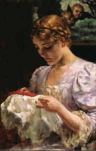 The Embroiderer — James Carroll Beckwith
