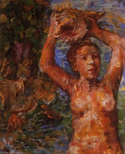 Nymphe, Nymph, Huile Sur Toile, — Oskar Kokoschka