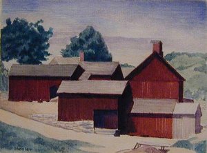Connecticut Barn And Landscape — Charles Rettew Sheeler Junior