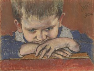 Mietek Leaning On His Arms — Stanislaw Wyspianski