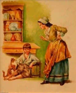 Susanna Wesley With Samuel Wesley, Junior And A Cat — Richard Gilmore Douglas