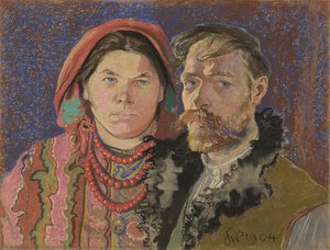 Self - Portrait With Wife — Stanislaw Wyspianski