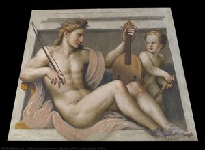 Apollo With A Lyre And A Putto — Lattanzio Gambara