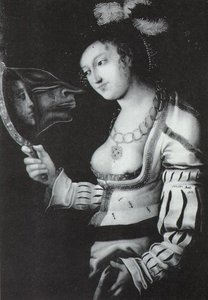 Kranach Metamorphose (frau Im Spiegel) — Salvador Dalí