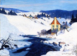 Mill And Stream, Morning Sun — Clarence Alphonse Gagnon