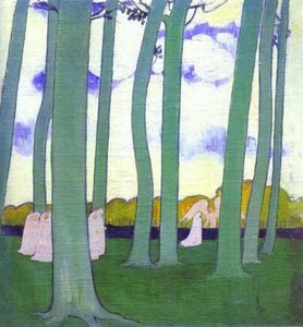 Paesaggio Con Alberi Verdi O Faggi A Kerduel — Maurizio Denis