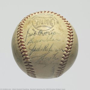 Baseball Signed By The 1953 Brooklyn Dodgers Team — Albert Goodwill Spalding