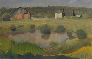 Dewpond, Surrey - Reprodukcja Obrazu Olejnego Raymonda Jamesa Coxona