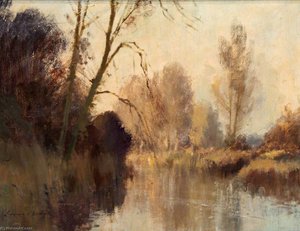 The River At Earlham, Norfolk — Edward Brian Seago