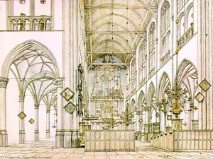 Interior Of The Church In Alkmaar — Pieter Jansz. Saenredam