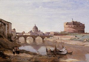 Rome - Castle Sant'angelo — Jean-baptiste-camille Corot