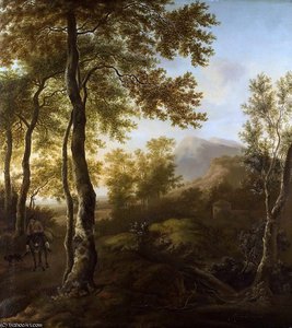 Riding On A Mule With Dog In Deep Countryside — Jan Both