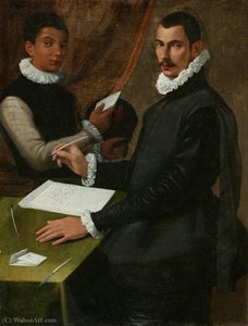 Domenico Giuliani And His Servant — Bartolomeo Passerotti