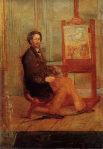 Ensor At His Easel — James Ensor