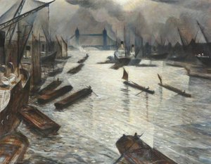 Vista Sul Tamigi (il Ponte Di Torre Braccio Dalla Pool Of London) — Christopher Richard Wynne Nevinson