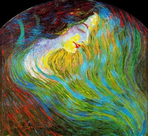 Study Of A Feminine Face — Umberto Boccioni