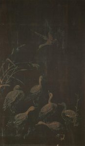 Folding Screen Of Wild Gooses Painting — Gi Hoon Yang