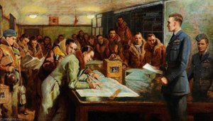Study For 'the Briefing' — Frank O. Salisbury