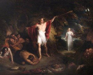 Comus And The Lady Benighted From John Milton — John Wood