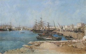 Barcelona Harbour — Santiago Rusiñol Prats
