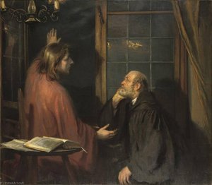 Christ And Nicodemus — Fritz Von Uhde