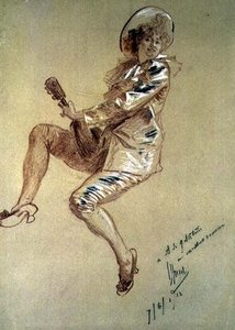 Seated Pierrette — Jules Chéret