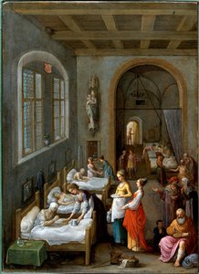 Saint Elizabeth Of Hungary Bringing Food For The Inmates Of A Hospital — Adam Elsheimer