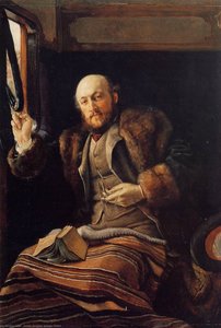 Gentleman In A Railway Carriage — Jacques Joseph Tissot