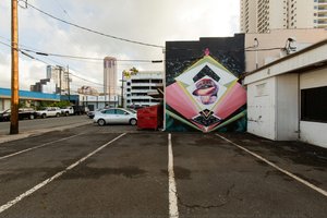 Pow! Wow! Hawaii 2013 - Ink Nation Mural — Hannah Stouffer: Hannah Stouffer, Kamea Hadar: Kamea Hadar