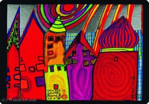 A Waiting Houses — Friedensreich Hundertwasser