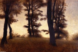 Tree Trunks, Arresodal, Frederiksværk — Vilhelm (hammershøi)hammershoi