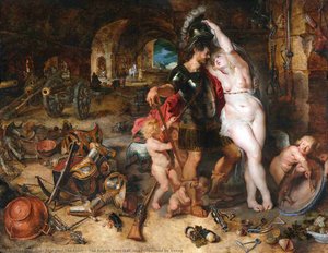 The Return From War. Mars Disarmed By Venus — Jan Brueghel The Elder