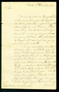 Letter From Admiral Montagu To Governor Wanton Letter From Admiral Montagu To Governor Wanton, Page 1 — John Montagu, Earl Of Sandwich