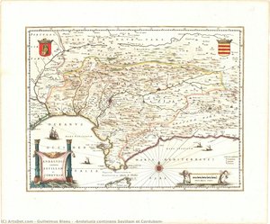 “andaluzía Continens Sevillam Et Cordubam” — Guilielmus Blaeu