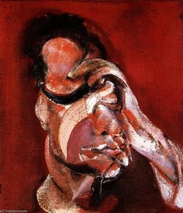 Three Studies For A Portrait Of Lucian Freud, Left - (196) — Francis Bacon