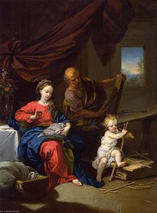 Holy Family In A Carpenter's Shop — Christian Wilhelm Ernst Dietrich Dietrich